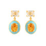 Amethyst and citrine marine blue earrings by Azga